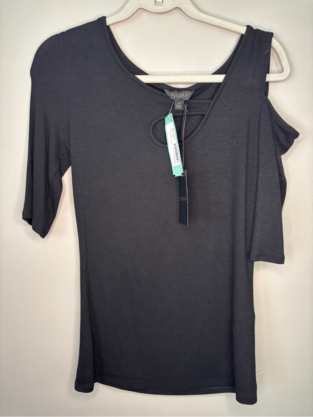 Goldray Garima Asymmetric Cold Shoulder Top